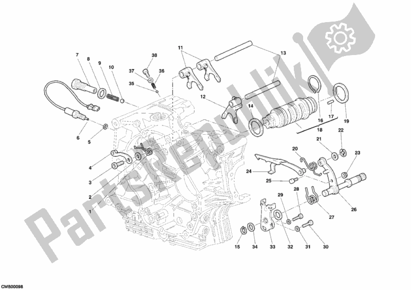 Toutes les pièces pour le Mécanisme De Changement De Vitesse du Ducati Sport ST3 S ABS USA 1000 2006